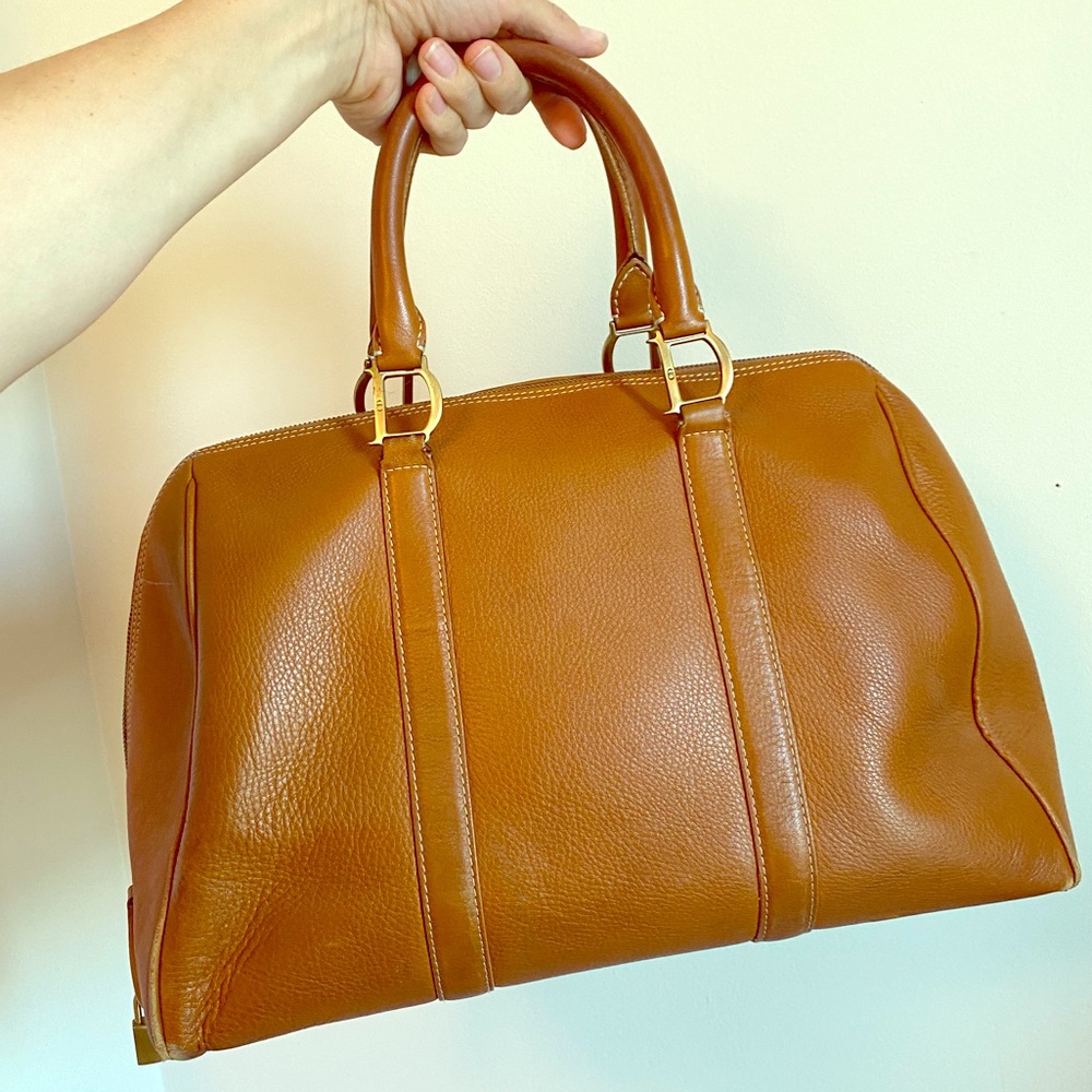 Vintage leather Christian Dior handbag